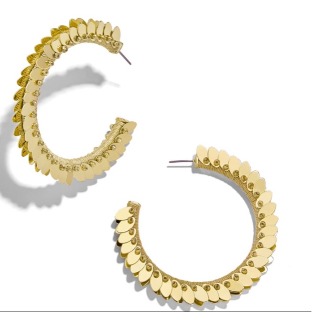 BAUBLEBAR GOLD FIONA HOOP EARRINGS - Picture 2 of 2